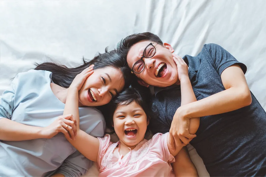 Family with healthy smiles